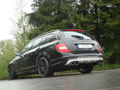 Sportschalldämpfer mit links/rechts je 2 Endrohren 115x85mm (Typ 32) mit Piecha Prägung, inkl. (EG-) GENEHMIGUNG!