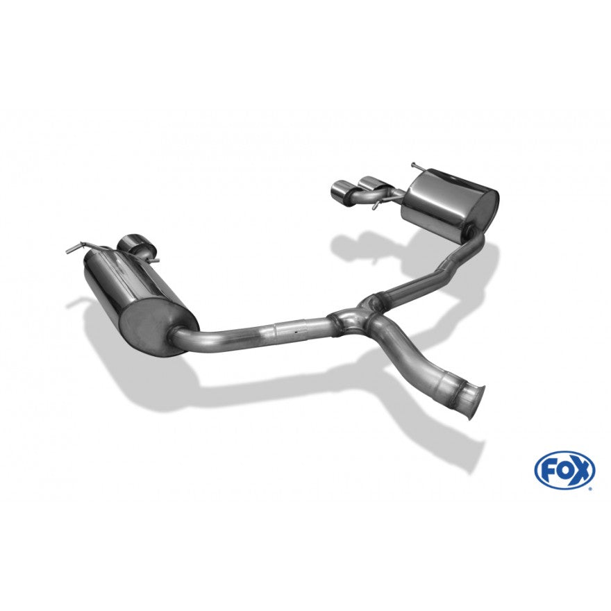 Sportschalldämpfer mit links/rechts je 2 Endrohren 115x85mm (Typ 32), inkl. (EG-) GENEHMIGUNG!