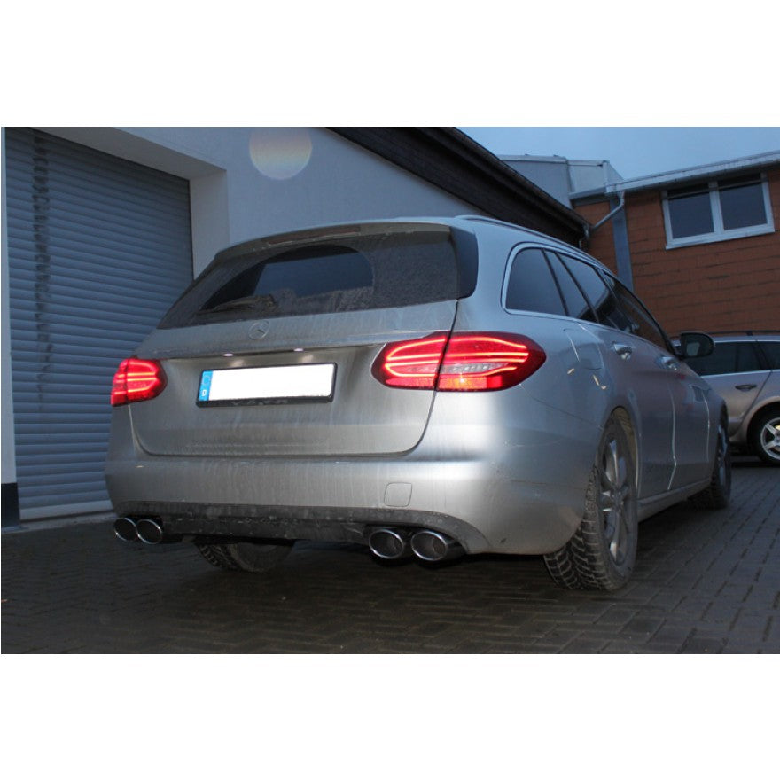 Sportschalldämpfer mit links/rechts je 2 Endrohren 115x85mm (Typ 32), inkl. (EG-) GENEHMIGUNG!