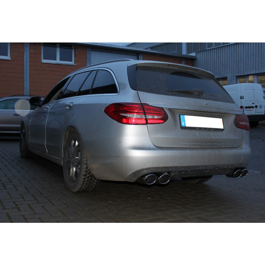 Sportschalldämpfer mit links/rechts je 2 Endrohren 115x85mm (Typ 32), inkl. (EG-) GENEHMIGUNG!