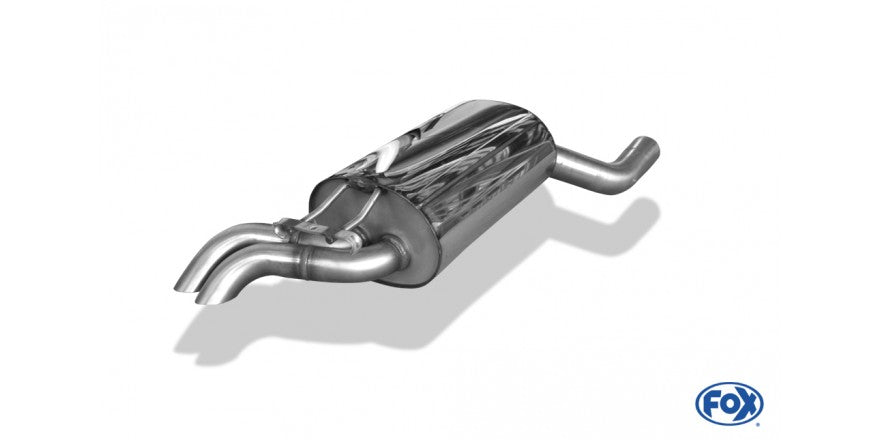 Sportschalldämpfer mit 2 Endrohren 55mm (Typ 28), inkl. (EG-) GENEHMIGUNG!