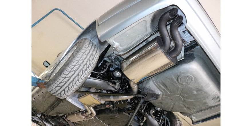 Sportschalldämpfer mit 2 Endrohren 55mm (Typ 28), inkl. (EG-) GENEHMIGUNG!