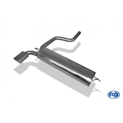 Sportschalldämpfer mit 1 Endrohr 135x80mm (Typ 53), inkl. (EG-) GENEHMIGUNG!