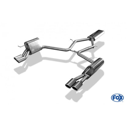 Sportschalldämpfer mit links/rechts je 2 Endrohren 76mm (Typ 13), inkl. (EG-) GENEHMIGUNG!