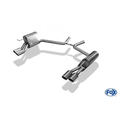 Sportschalldämpfer mit links/rechts je 2 Endrohren 76mm (Typ 13), inkl. (EG-) GENEHMIGUNG!