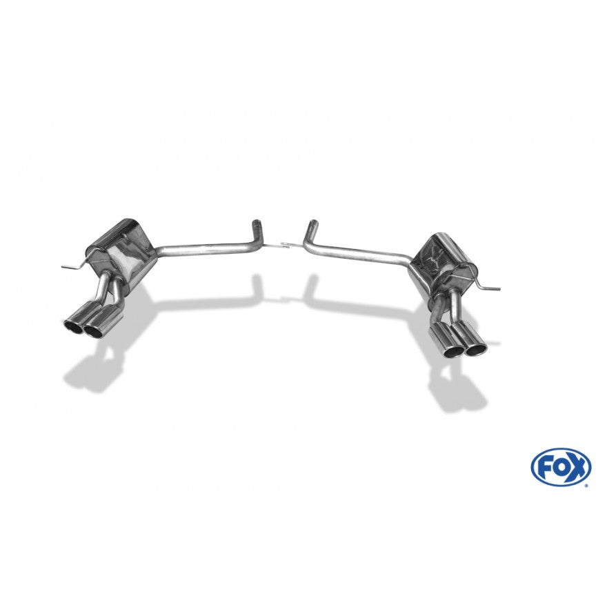 Sportschalldämpfer mit links/rechts je 2 Endrohren 88x74mm (Typ 32), inkl. (EG-) GENEHMIGUNG!
