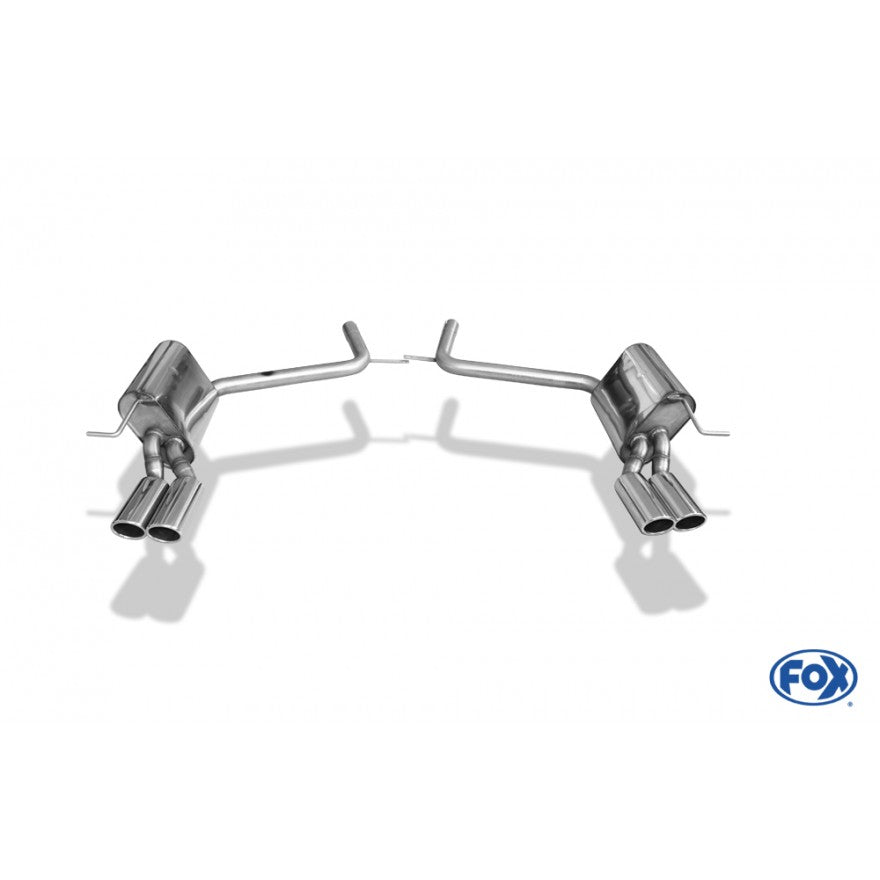 Sportschalldämpfer mit links/rechts je 2 Endrohren 88x74mm (Typ 32), inkl. (EG-) GENEHMIGUNG!