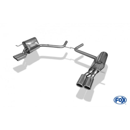 Sportschalldämpfer mit links/rechts je 2 Endrohren 88x74mm (Typ 32), inkl. (EG-) GENEHMIGUNG!