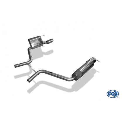 Sportschalldämpfer mit links/rechts je 1 Endrohr 115x85mm (Typ 32), inkl. (EG-) GENEHMIGUNG!
