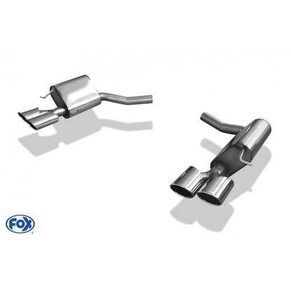 Sporschalldämpfer mit links/rechts je 2 Endrohren 106x71mm (Typ 32), inkl. (EG-) GENEHMIGUNG!