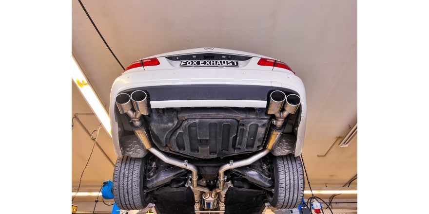 Sporschalldämpfer mit links/rechts je 2 Endrohren 115x85mm (Typ 32), inkl. (EG-) GENEHMIGUNG!