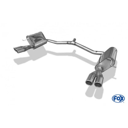 Sportschalldämpfer mit links/rechts je 2 Endrohren 70mm (Typ 16), inkl. (EG-) GENEHMIGUNG!