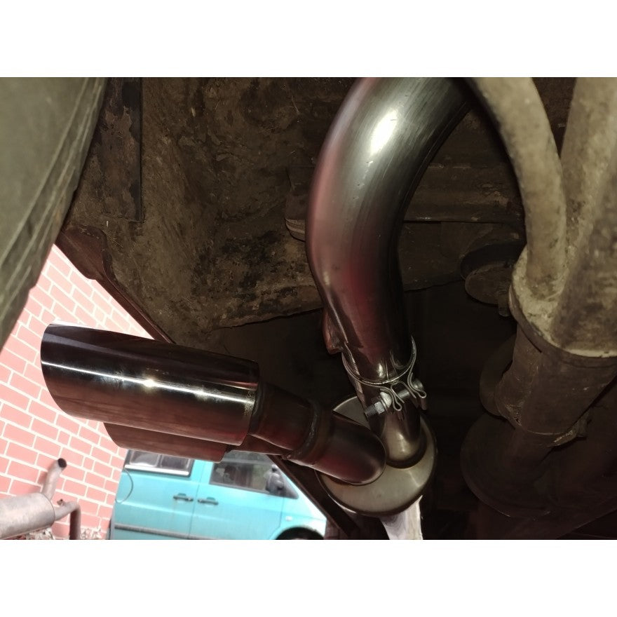 Sportschalldämpfer mit seitlich 2 Endrohren 80mm (Typ 14), inkl. (EG-) GENEHMIGUNG!