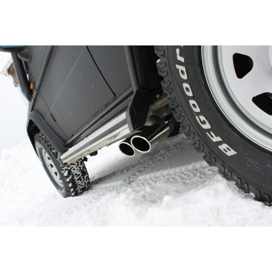 Sportschalldämpfer mit seitlich 2 Endrohren 115x85mm (Typ 38), inkl. (EG-) GENEHMIGUNG!