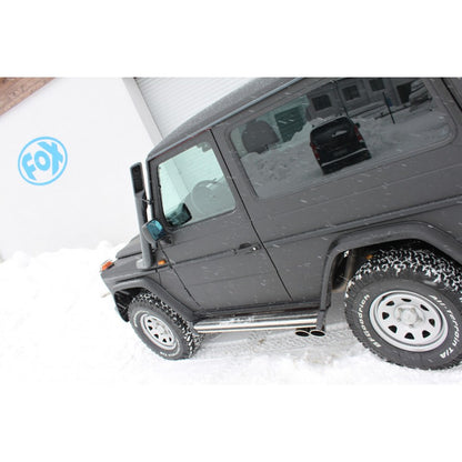 Sportschalldämpfer mit seitlich 2 Endrohren 115x85mm (Typ 38), inkl. (EG-) GENEHMIGUNG!