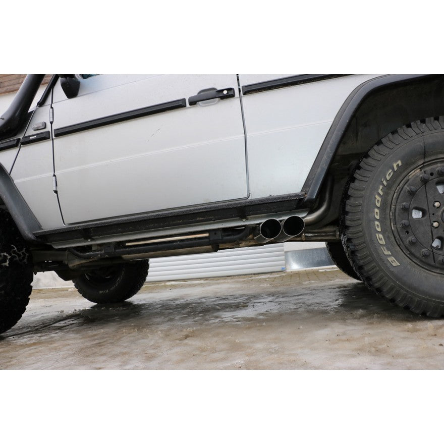 Sportschalldämpfer mit seitlich 2 Endrohren 80mm (Typ 14), inkl. (EG-) GENEHMIGUNG!