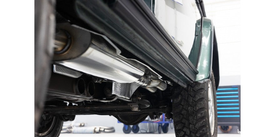 Komplettanlage mit seitlich 2 Endrohren 63mm (Typ 14), Gutachten in Vorbereitung!