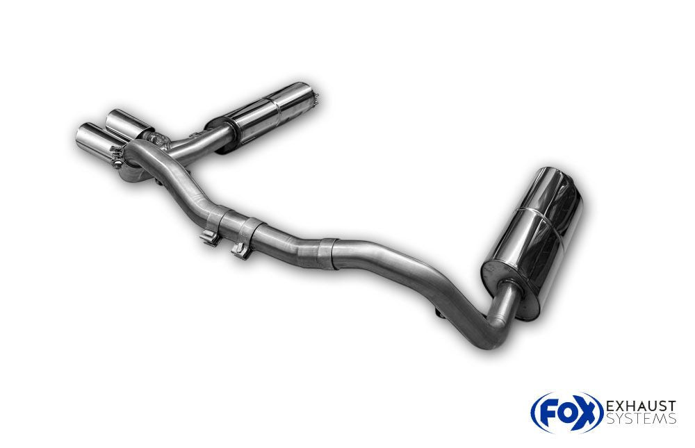 Halbanlage mit seitlich 2 Endrohren 106x71mm (Typ 32), inkl. (EG-) GENEHMIGUNG!