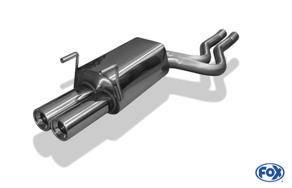 Sportschalldämpfer mit 2 Endrohren 90mm (Typ 13), KEINE (EG-) GENEHMIGUNG!