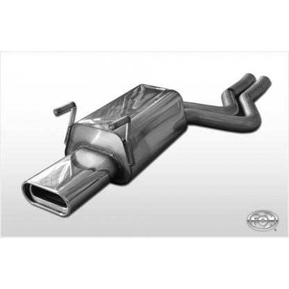 Sportschalldämpfer mit 1 Endrohr 160x80mm (Typ 53), KEINE (EG-) GENEHMIGUNG!