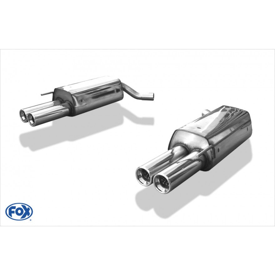 Sportschalldämpfer mit links/rechts je 2 Endrohren 80mm (Typ 13), inkl. (EG-) GENEHMIGUNG!