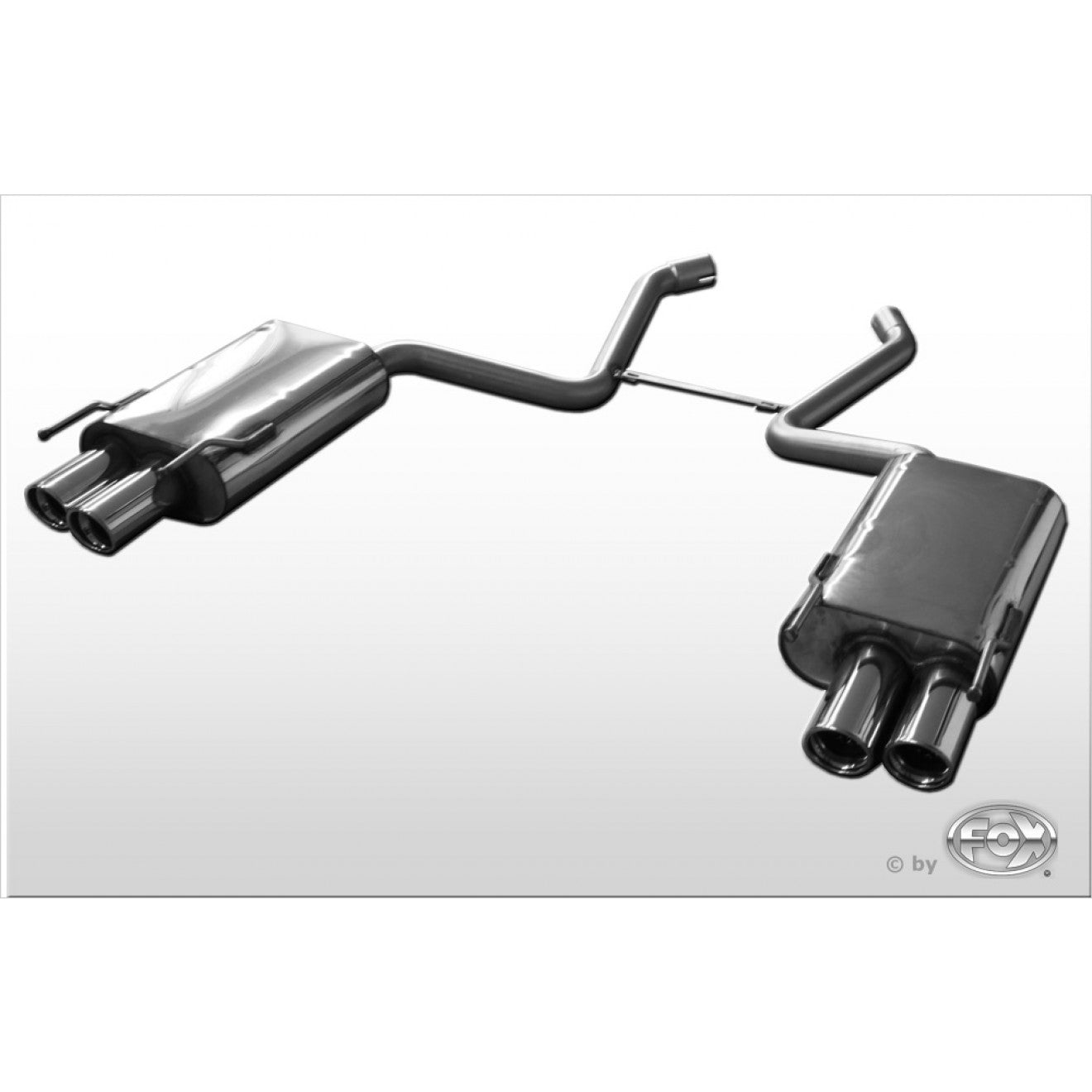 Sportschalldämpfert mit links/rechts je 2 Endrohren 80mm (Typ 17), inkl. (EG-) GENEHMIGUNG!