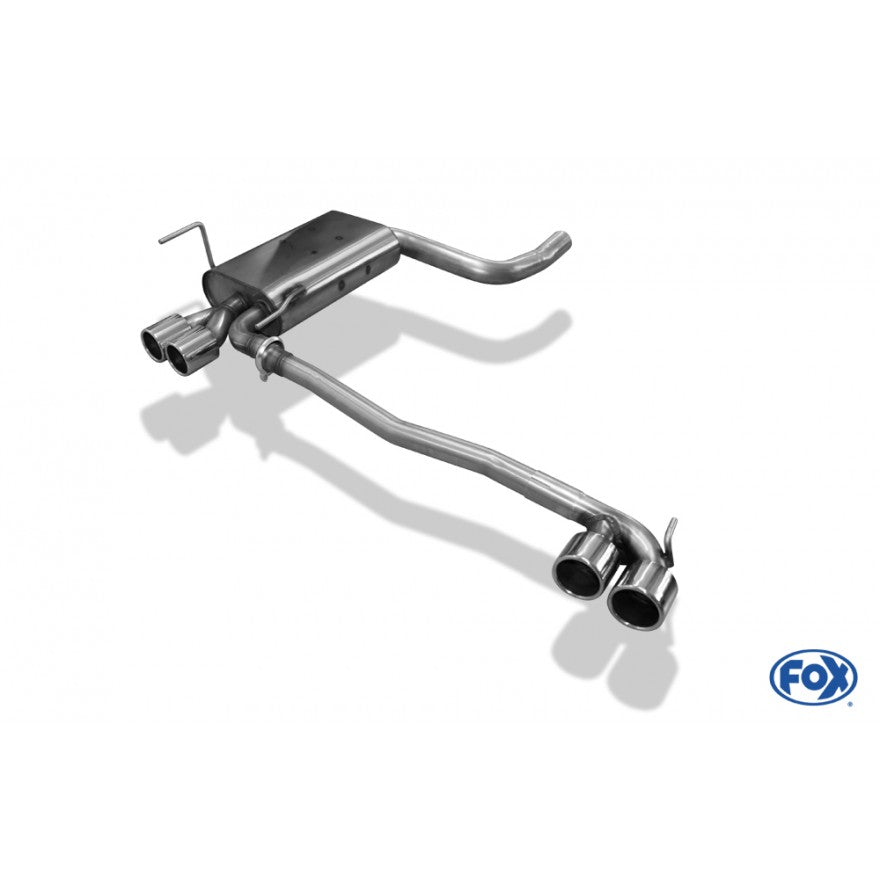 Sportschalldämpfer mit links/rechts je 2 Endrohren 76mm (Typ 12), inkl. TÜV-Teilegutachten!