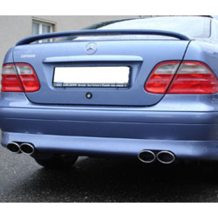 Sportschalldämpfer mit links/rechts je 2 Endrohren 88x74mm (Typ 32), inkl. TÜV-Teilegutachten!