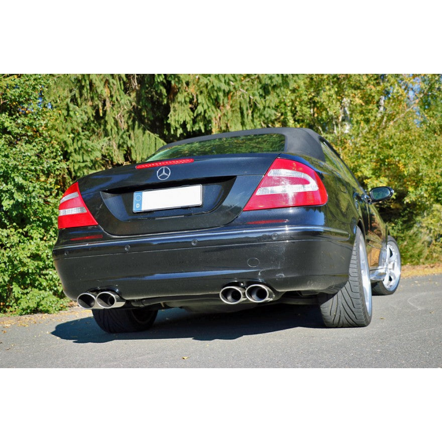 Sportschalldämpfer mit links/rechts je 2 Endrohren 115x85mm (Typ 32), inkl. TÜV-Teilegutachten!