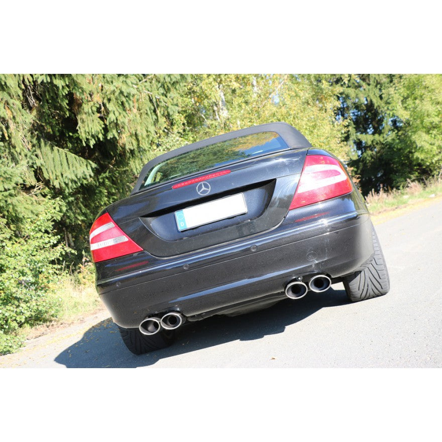 Sportschalldämpfer mit links/rechts je 2 Endrohren 115x85mm (Typ 32), inkl. TÜV-Teilegutachten!