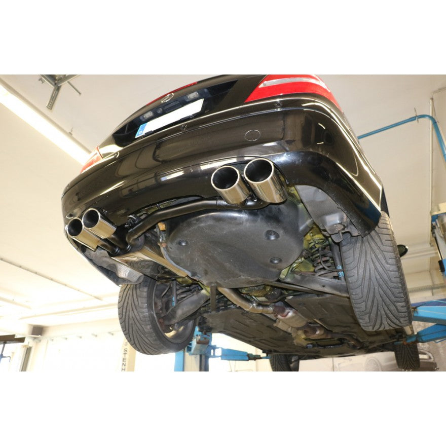 Sportschalldämpfer mit links/rechts je 2 Endrohren 115x85mm (Typ 32), inkl. TÜV-Teilegutachten!