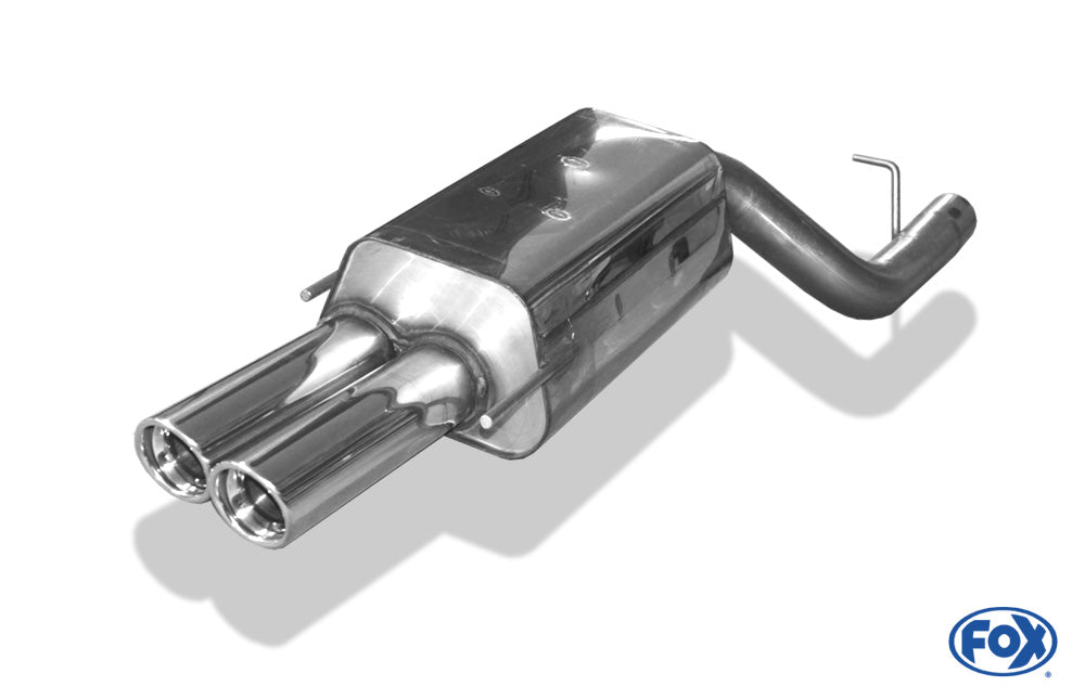 Sportschalldämpfer mit 2 Endrohren 80mm (Typ 17), inkl. TÜV-Teilegutachten!
