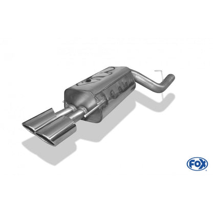 Sportschalldämpfer mit 2 Endrohren 115x85mm (Typ 32), inkl. TÜV-Teilegutachten!