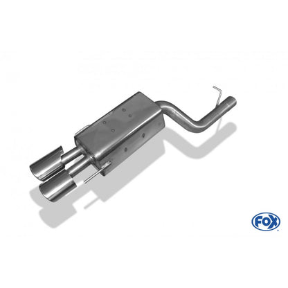 Sportschalldämpfer mit 2 Endrohren 115x85mm (Typ 32), inkl. TÜV-Teilegutachten!