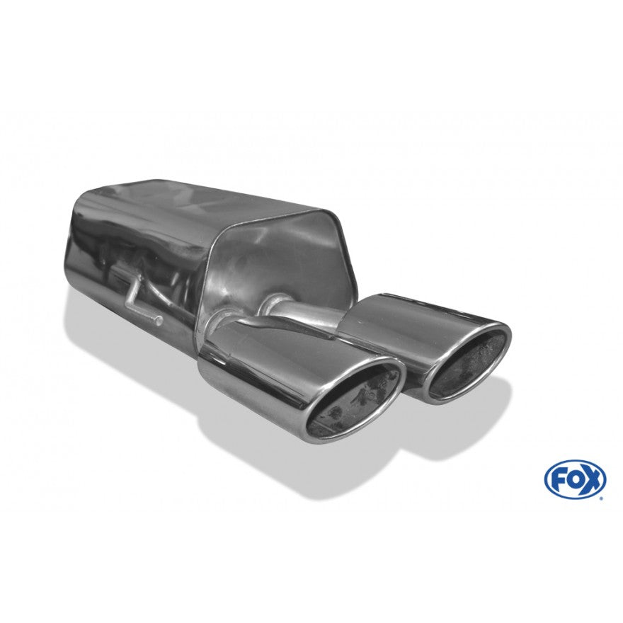 Sportschalldämpfer mit 2 Endrohren 115x85mm (Typ 32), inkl. TÜV-Teilegutachten!