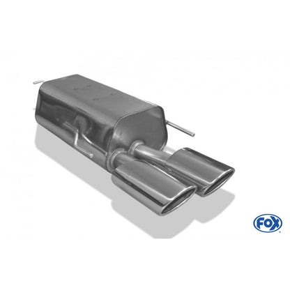 Sportschalldämpfer mit 2 Endrohren 115x85mm (Typ 32), inkl. TÜV-Teilegutachten!