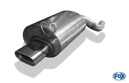 Sportschalldämpfer mit 1 Endrohr 135x80mm (Typ 53), inkl. (EG-) GENEHMIGUNG!