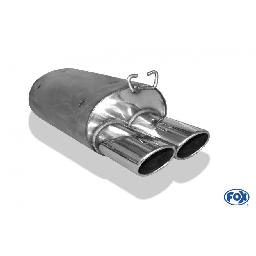 Sportschalldämpfer mit 2 Endrohren 115x85mm (Typ 44), inkl. (EG-) GENEHMIGUNG!