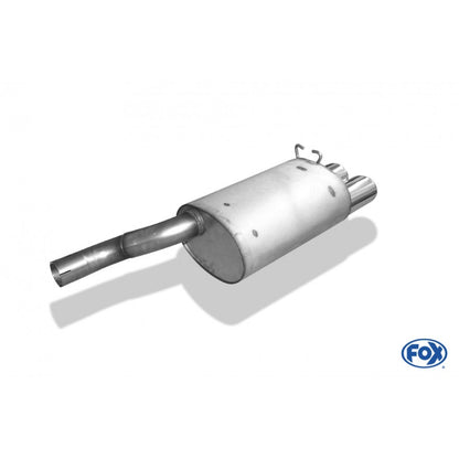 Sportschalldämpfer mit 2 Endrohren 115x85mm (Typ 44), inkl. (EG-) GENEHMIGUNG!
