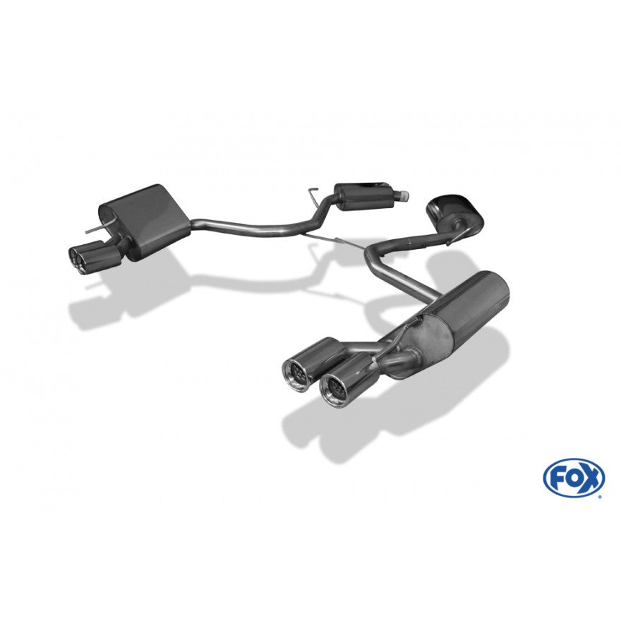 Halbanlage ab KAT mit links/rechts je 2 Endrohren 80mm (Typ 13), inkl. (EG-) GENEHMIGUNG!