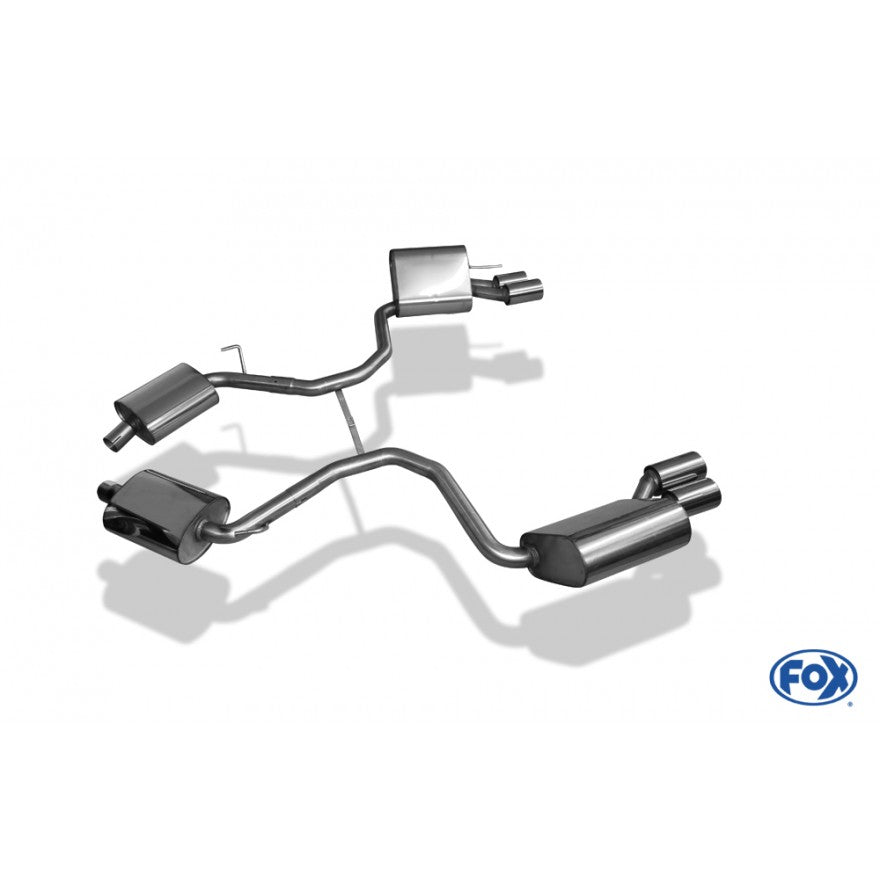 Halbanlage ab KAT mit links/rechts je 2 Endrohren 80mm (Typ 13), inkl. (EG-) GENEHMIGUNG!