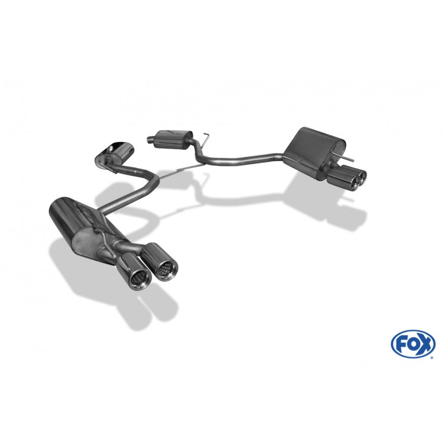 Halbanlage ab KAT mit links/rechts je 2 Endrohren 80mm (Typ 13), inkl. (EG-) GENEHMIGUNG!