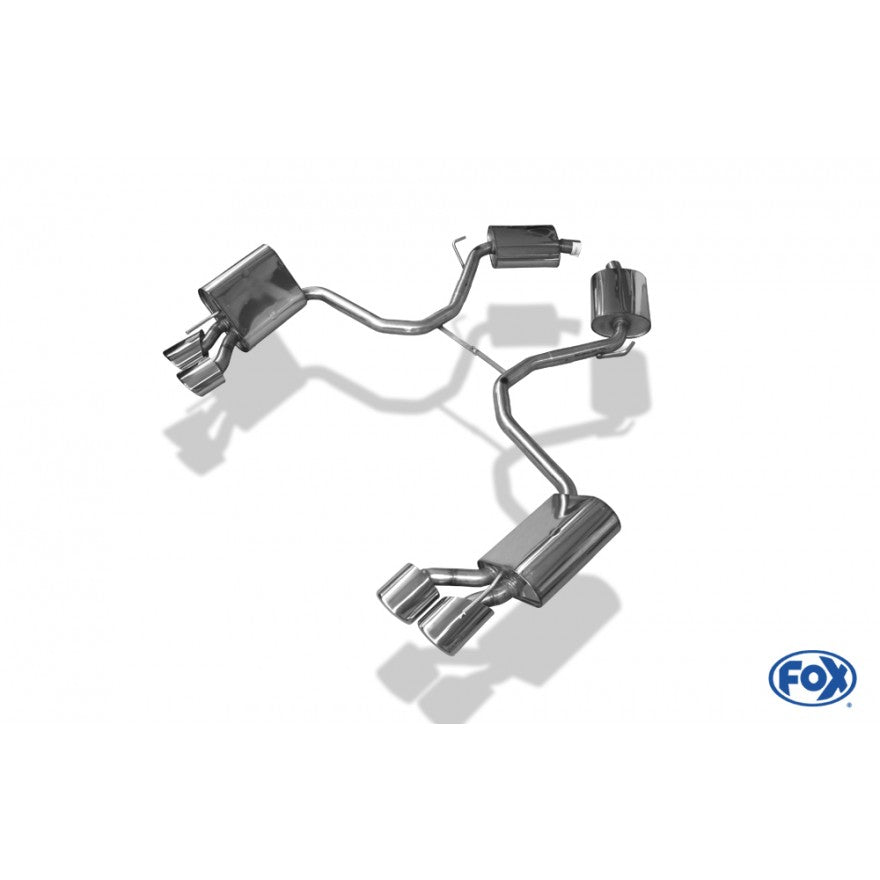 Halbanlage ab KAT mit links/rechts je 2 Endrohren 115x85mm (Typ 32), inkl. (EG-) GENEHMIGUNG!