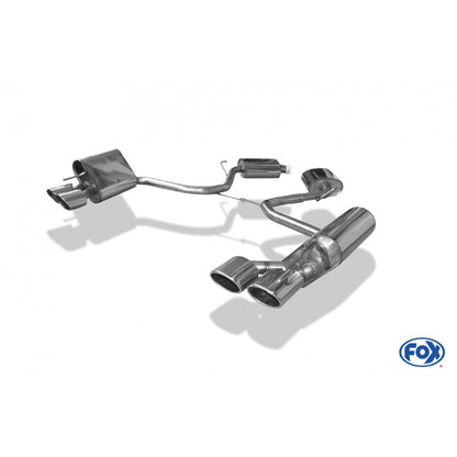 Halbanlage ab KAT mit links/rechts je 2 Endrohren 115x85mm (Typ 32), inkl. (EG-) GENEHMIGUNG!