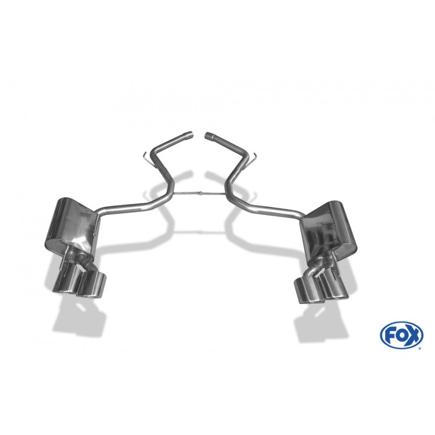 Halbanlage ab KAT mit links/rechts je 2 Endrohren 115x85mm (Typ 32), KEINE (EG-) GENEHMIGUNG!