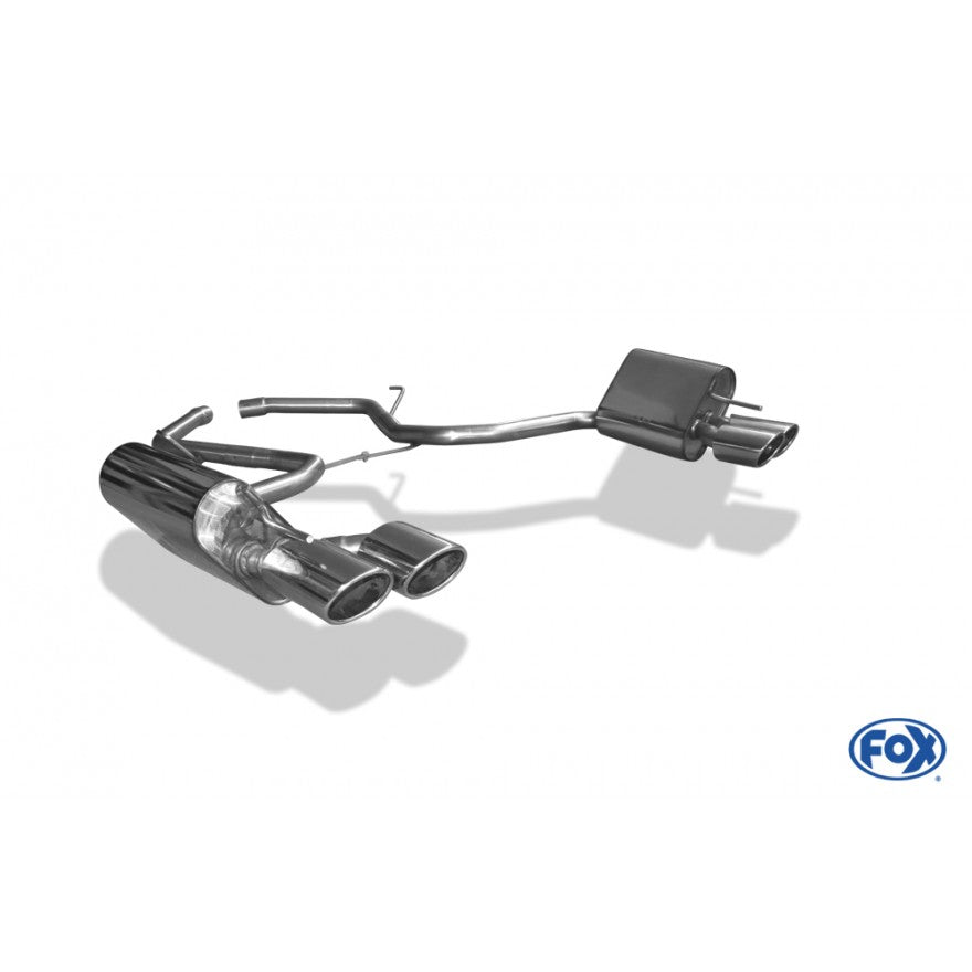 Halbanlage ab KAT mit links/rechts je 2 Endrohren 115x85mm (Typ 32), KEINE (EG-) GENEHMIGUNG!