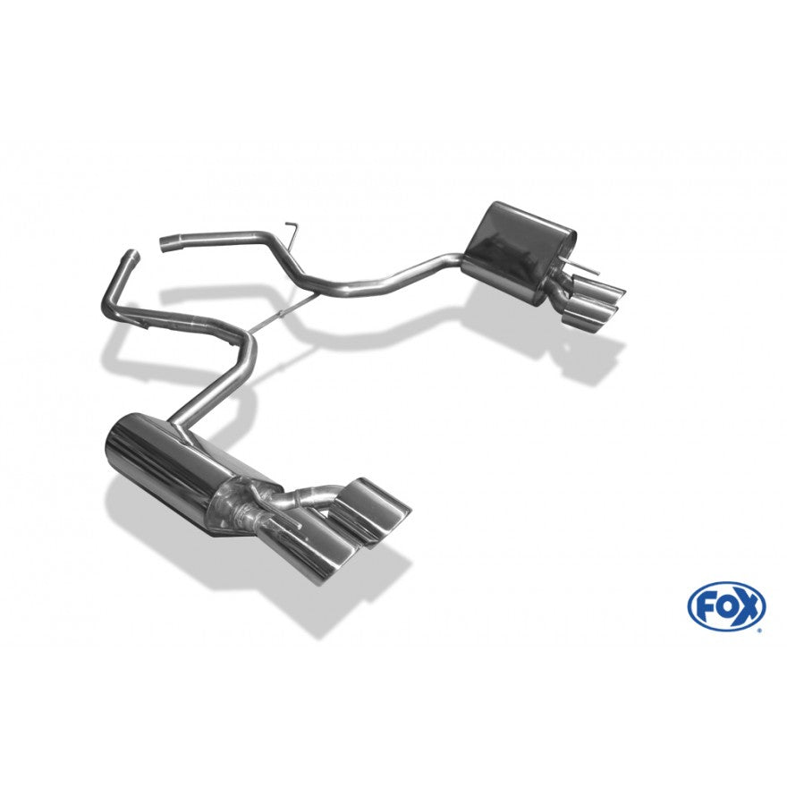 Halbanlage ab KAT mit links/rechts je 2 Endrohren 115x85mm (Typ 32), KEINE (EG-) GENEHMIGUNG!