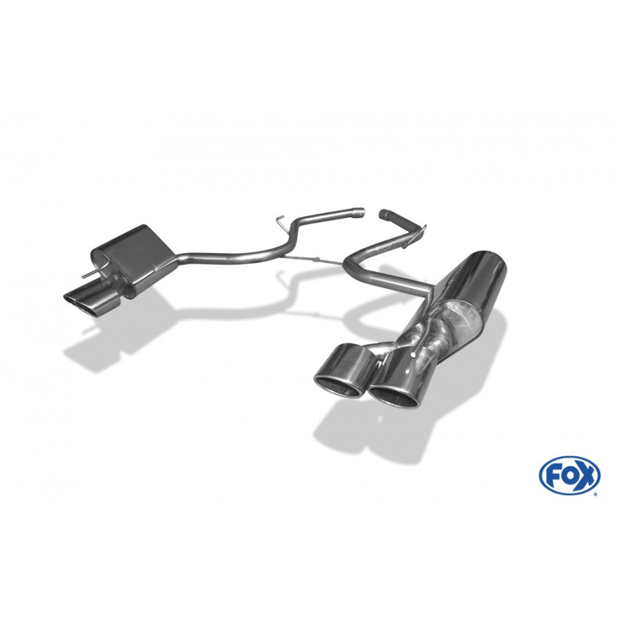 Halbanlage ab KAT mit links/rechts je 2 Endrohren 115x85mm (Typ 32), KEINE (EG-) GENEHMIGUNG!
