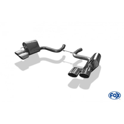 Sportschalldämpfer mit links/rechts je 2 Endrohre 115x85mm (Typ 32), KEINE (EG-) GENEHMIGUNG!