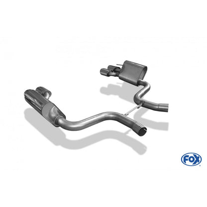 Sportschalldämpfer mit links/rechts je 2 Endrohre 115x85mm (Typ 32), KEINE (EG-) GENEHMIGUNG!